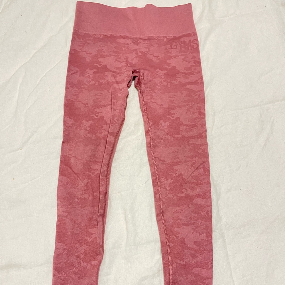 Gymshark seamless camo pink leggings